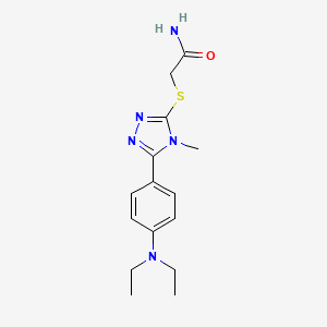 2-({5-[4-(diethylamino)phenyl]-4-methyl-4H-1,2,4-triazol-3-yl}thio)acetamide