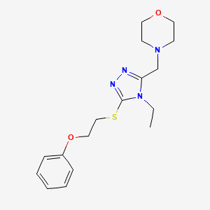 4-({4-ethyl-5-[(2-phenoxyethyl)thio]-4H-1,2,4-triazol-3-yl}methyl)morpholine