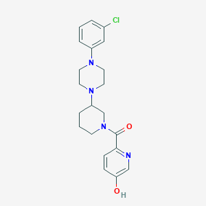 6-({3-[4-(3-chlorophenyl)-1-piperazinyl]-1-piperidinyl}carbonyl)-3-pyridinol