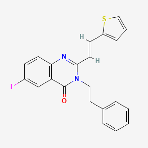 molecular formula C22H17IN2OS B5308186 6-iodo-3-(2-phenylethyl)-2-[2-(2-thienyl)vinyl]-4(3H)-quinazolinone 