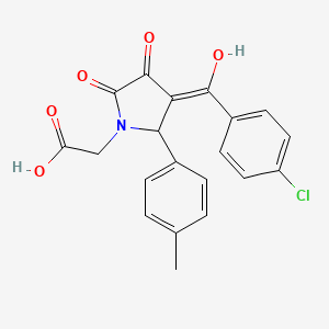 [3-(4-chlorobenzoyl)-4-hydroxy-2-(4-methylphenyl)-5-oxo-2,5-dihydro-1H-pyrrol-1-yl]acetic acid