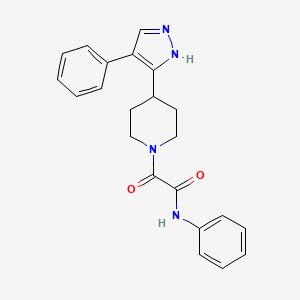 2-oxo-N-phenyl-2-[4-(4-phenyl-1H-pyrazol-5-yl)piperidin-1-yl]acetamide