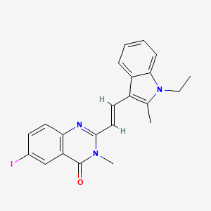 2-[2-(1-ethyl-2-methyl-1H-indol-3-yl)vinyl]-6-iodo-3-methyl-4(3H)-quinazolinone