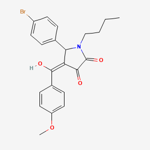 5-(4-bromophenyl)-1-butyl-3-hydroxy-4-(4-methoxybenzoyl)-1,5-dihydro-2H-pyrrol-2-one