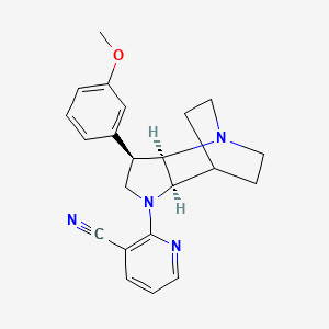 molecular formula C22H24N4O B5308290 2-[(3R*,3aR*,7aR*)-3-(3-methoxyphenyl)hexahydro-4,7-ethanopyrrolo[3,2-b]pyridin-1(2H)-yl]nicotinonitrile 