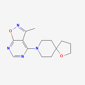 molecular formula C14H18N4O2 B5308327 8-(3-methylisoxazolo[5,4-d]pyrimidin-4-yl)-1-oxa-8-azaspiro[4.5]decane 