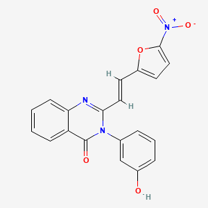 molecular formula C20H13N3O5 B5308347 3-(3-hydroxyphenyl)-2-[2-(5-nitro-2-furyl)vinyl]-4(3H)-quinazolinone 