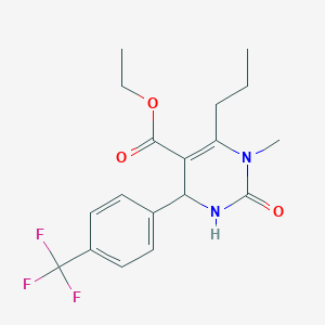 molecular formula C18H21F3N2O3 B5308401 ethyl 1-methyl-2-oxo-6-propyl-4-[4-(trifluoromethyl)phenyl]-1,2,3,4-tetrahydro-5-pyrimidinecarboxylate 