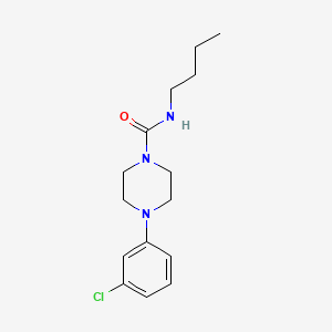 molecular formula C15H22ClN3O B5308407 N-butyl-4-(3-chlorophenyl)-1-piperazinecarboxamide 