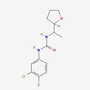 molecular formula C13H16ClFN2O2 B5308413 N-(3-chloro-4-fluorophenyl)-N'-[1-(tetrahydro-2-furanyl)ethyl]urea 