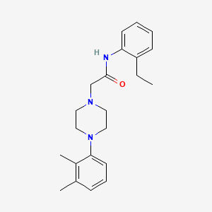 molecular formula C22H29N3O B5308426 2-[4-(2,3-dimethylphenyl)-1-piperazinyl]-N-(2-ethylphenyl)acetamide 