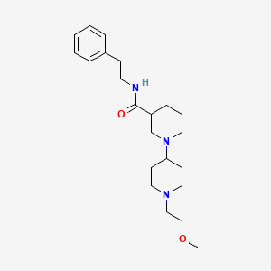 molecular formula C22H35N3O2 B5308439 1'-(2-methoxyethyl)-N-(2-phenylethyl)-1,4'-bipiperidine-3-carboxamide 