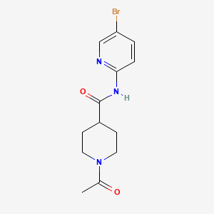 molecular formula C13H16BrN3O2 B5308458 1-acetyl-N-(5-bromo-2-pyridinyl)-4-piperidinecarboxamide 