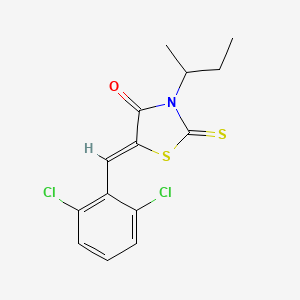 molecular formula C14H13Cl2NOS2 B5308476 3-sec-butyl-5-(2,6-dichlorobenzylidene)-2-thioxo-1,3-thiazolidin-4-one 