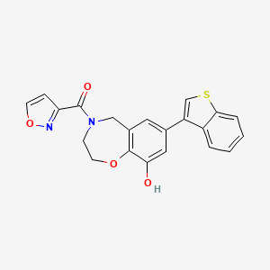 7-(1-benzothien-3-yl)-4-(isoxazol-3-ylcarbonyl)-2,3,4,5-tetrahydro-1,4-benzoxazepin-9-ol