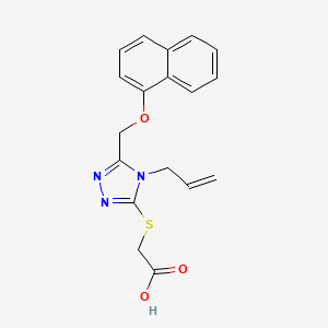 ({4-allyl-5-[(1-naphthyloxy)methyl]-4H-1,2,4-triazol-3-yl}thio)acetic acid