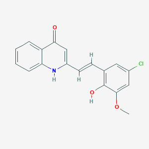 2-[2-(5-chloro-2-hydroxy-3-methoxyphenyl)vinyl]-4-quinolinol