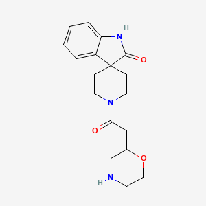 molecular formula C18H23N3O3 B5308501 1'-(2-morpholinylacetyl)spiro[indole-3,4'-piperidin]-2(1H)-one hydrochloride 