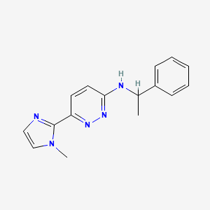 molecular formula C16H17N5 B5308514 6-(1-methyl-1H-imidazol-2-yl)-N-(1-phenylethyl)pyridazin-3-amine 