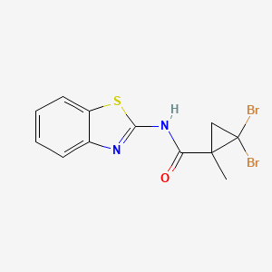 molecular formula C12H10Br2N2OS B5308519 N-1,3-benzothiazol-2-yl-2,2-dibromo-1-methylcyclopropanecarboxamide 