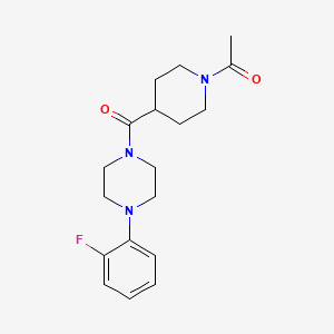 1-[(1-acetyl-4-piperidinyl)carbonyl]-4-(2-fluorophenyl)piperazine