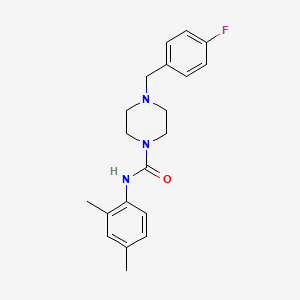 molecular formula C20H24FN3O B5308536 N-(2,4-dimethylphenyl)-4-(4-fluorobenzyl)-1-piperazinecarboxamide 