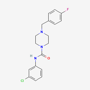 molecular formula C18H19ClFN3O B5308538 N-(3-chlorophenyl)-4-(4-fluorobenzyl)-1-piperazinecarboxamide 