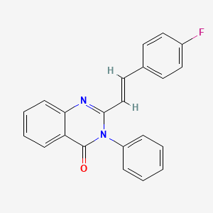 molecular formula C22H15FN2O B5308571 2-[2-(4-fluorophenyl)vinyl]-3-phenyl-4(3H)-quinazolinone 