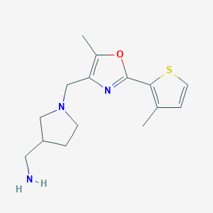 [(1-{[5-methyl-2-(3-methyl-2-thienyl)-1,3-oxazol-4-yl]methyl}-3-pyrrolidinyl)methyl]amine dihydrochloride