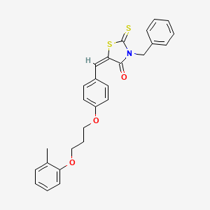 3-benzyl-5-{4-[3-(2-methylphenoxy)propoxy]benzylidene}-2-thioxo-1,3-thiazolidin-4-one