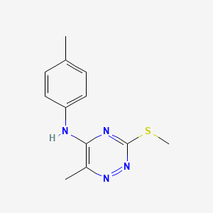 molecular formula C12H14N4S B5308600 6-methyl-N-(4-methylphenyl)-3-(methylthio)-1,2,4-triazin-5-amine 