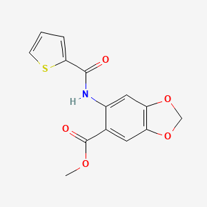 molecular formula C14H11NO5S B5308612 methyl 6-[(2-thienylcarbonyl)amino]-1,3-benzodioxole-5-carboxylate 