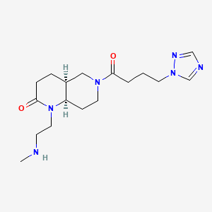 rel-(4aS,8aR)-1-[2-(methylamino)ethyl]-6-[4-(1H-1,2,4-triazol-1-yl)butanoyl]octahydro-1,6-naphthyridin-2(1H)-one hydrochloride