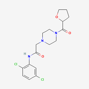 molecular formula C17H21Cl2N3O3 B5308631 N-(2,5-dichlorophenyl)-2-[4-(tetrahydro-2-furanylcarbonyl)-1-piperazinyl]acetamide 