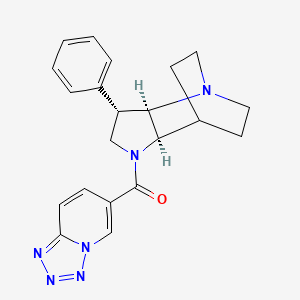 (2R*,3S*,6R*)-3-phenyl-5-(tetrazolo[1,5-a]pyridin-6-ylcarbonyl)-1,5-diazatricyclo[5.2.2.0~2,6~]undecane