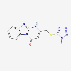 molecular formula C13H11N7OS B5308658 2-{[(1-methyl-1H-tetrazol-5-yl)thio]methyl}pyrimido[1,2-a]benzimidazol-4(1H)-one 