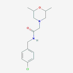 molecular formula C15H21ClN2O2 B5308667 N-(4-chlorobenzyl)-2-(2,6-dimethyl-4-morpholinyl)acetamide 