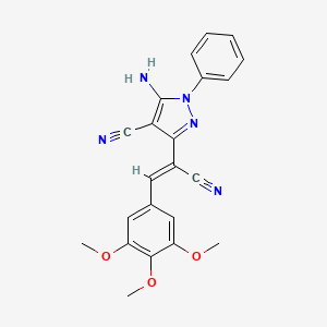 5-amino-3-[1-cyano-2-(3,4,5-trimethoxyphenyl)vinyl]-1-phenyl-1H-pyrazole-4-carbonitrile