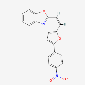 molecular formula C19H12N2O4 B5308684 2-{2-[5-(4-nitrophenyl)-2-furyl]vinyl}-1,3-benzoxazole 