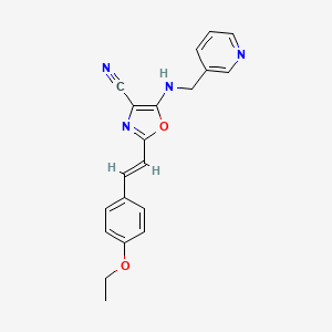 molecular formula C20H18N4O2 B5308698 2-[2-(4-ethoxyphenyl)vinyl]-5-[(3-pyridinylmethyl)amino]-1,3-oxazole-4-carbonitrile 