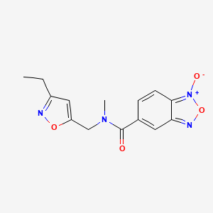 N-[(3-ethylisoxazol-5-yl)methyl]-N-methyl-2,1,3-benzoxadiazole-5-carboxamide 1-oxide