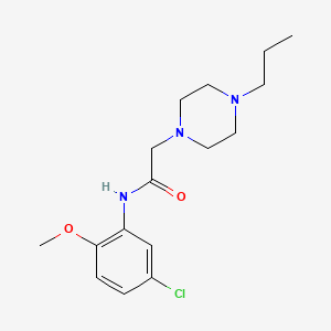 N-(5-chloro-2-methoxyphenyl)-2-(4-propyl-1-piperazinyl)acetamide