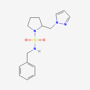 N-benzyl-2-(1H-pyrazol-1-ylmethyl)pyrrolidine-1-sulfonamide