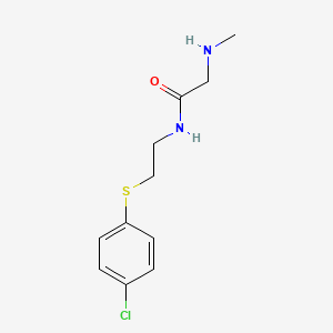 N~1~-{2-[(4-chlorophenyl)thio]ethyl}-N~2~-methylglycinamide