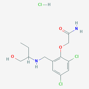 molecular formula C13H19Cl3N2O3 B5308744 2-[2,4-dichloro-6-({[1-(hydroxymethyl)propyl]amino}methyl)phenoxy]acetamide hydrochloride 