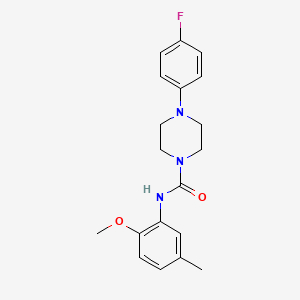 molecular formula C19H22FN3O2 B5308760 4-(4-fluorophenyl)-N-(2-methoxy-5-methylphenyl)-1-piperazinecarboxamide 