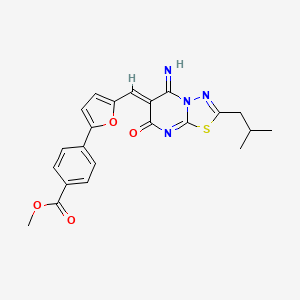 methyl 4-{5-[(5-imino-2-isobutyl-7-oxo-5H-[1,3,4]thiadiazolo[3,2-a]pyrimidin-6(7H)-ylidene)methyl]-2-furyl}benzoate