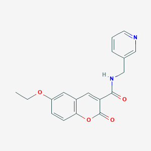 molecular formula C18H16N2O4 B5308779 6-ethoxy-2-oxo-N-(3-pyridinylmethyl)-2H-chromene-3-carboxamide 