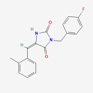 3-(4-fluorobenzyl)-5-(2-methylbenzylidene)-2,4-imidazolidinedione