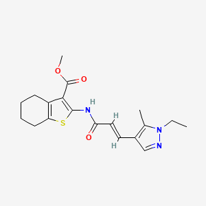 methyl 2-{[3-(1-ethyl-5-methyl-1H-pyrazol-4-yl)acryloyl]amino}-4,5,6,7-tetrahydro-1-benzothiophene-3-carboxylate